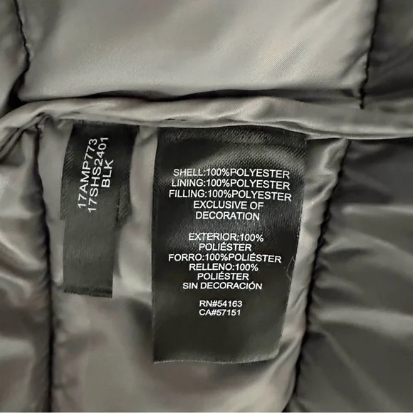 Kenneth Cole M/L Quilted Anorak Puffer Jacket • Black • NWT - Picture 11 of 14